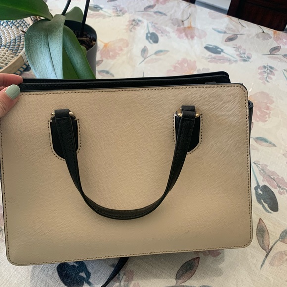 Kate Spade black and ivory satchel - Picture 3 of 4